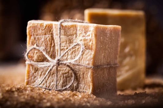 Aleppo-Seife mit Schleife aus natürlicher Juteschnur