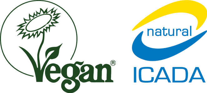 Logos der Vegan Society und von ICADA