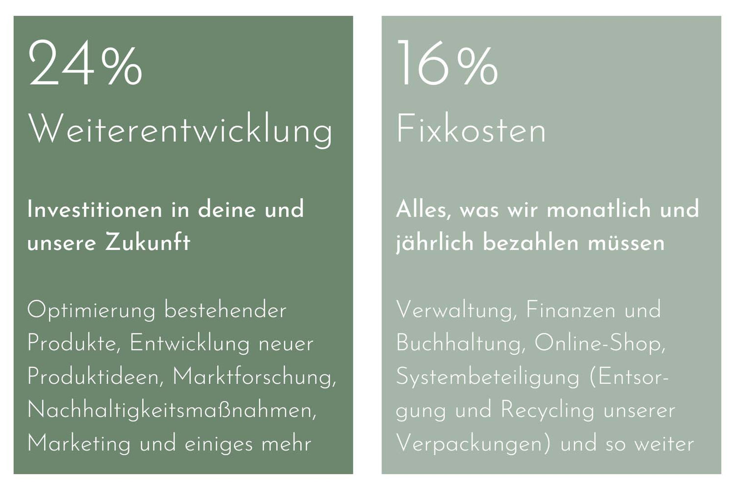 Weiterentwicklung & Fixkosten